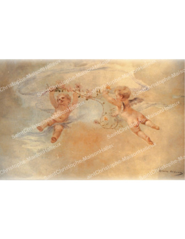 Autocollant décoratif pour bougie de neuvaine - Anges 6 - Lot de 10