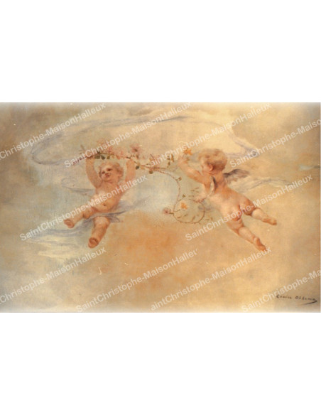 Autocollant décoratif pour bougie de neuvaine - Anges 6 - Lot de 10