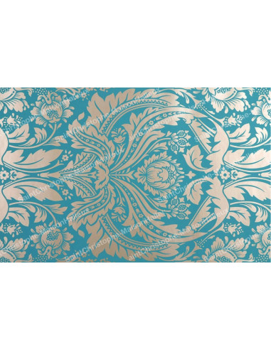 Autocollant décoratif pour bougie de neuvaine - Baroque - Lot de 10