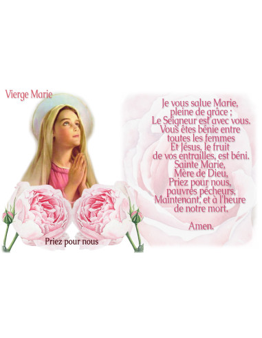 Adesivo per candela votiva con preghiera - Ave Maria 2b - Confezione da 10