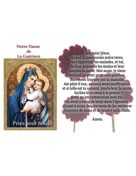 Sticker for novena candle with prayer - Our Lady of Healing - B - Set of 10