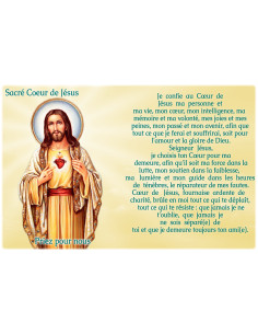 Sticker for novena candle with prayer - Sacred Heart of Jesus 2 - Set of 10