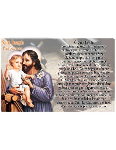 Adesivo per candela votiva con preghiera - San Giuseppe PPN - Confezione da 10
