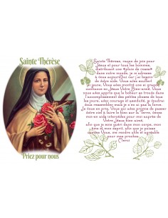 sticker with french  prayer - Saint Theresa