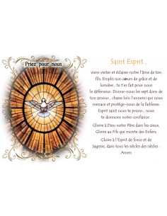 sticker with french  prayer - Holy Spirit - b