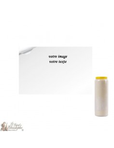 Personalized stickers for novena candle