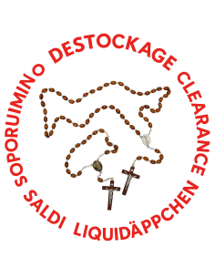 Rosary St Anthony brown plastic