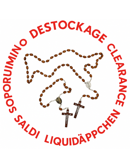 Rosenkranz Heiliger Antonius brauner Kunststoff