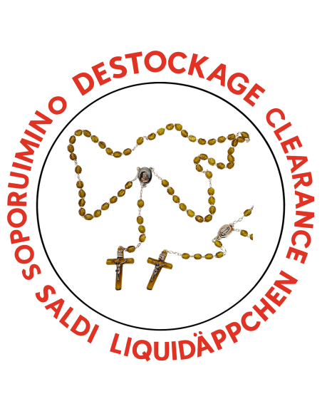 Chapelet de Saint-Benoit en plastique jaune