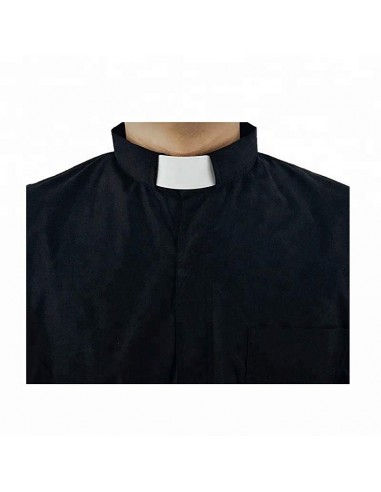 Cols blancs clergyman pour chemise prêtre - lot de 4 pièces