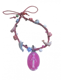 Gevlochten armband Wonderdadige Medaille – Kinderen