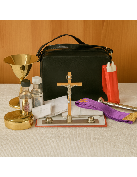 Maletín de viaje para sacerdote de cuero sintético