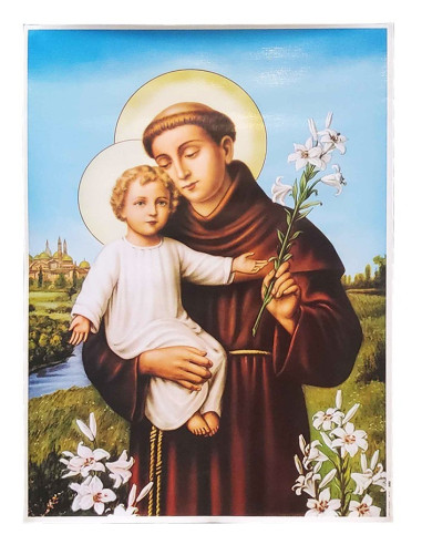 Póster de san Antonio de Padua en papel vinílico – 50 × 70 cm