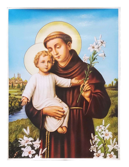 Poster saint Antoine de Padoue en papier vinyle – 50 × 70 cm