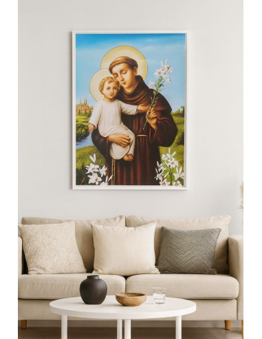 Póster de san Antonio de Padua en papel vinílico – 50 × 70 cm