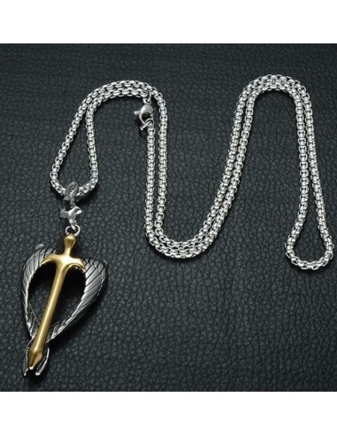 Stainless steel Saint Michael's sword protection pendant