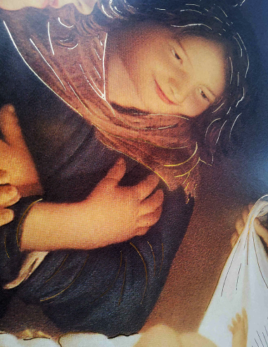 Poster Natività – Sacra Famiglia con dorature 70 x 50 cm