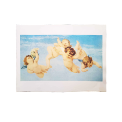 Poster géant Ciel bleu et Angelots – Papier brillant – 100 × 70 cm