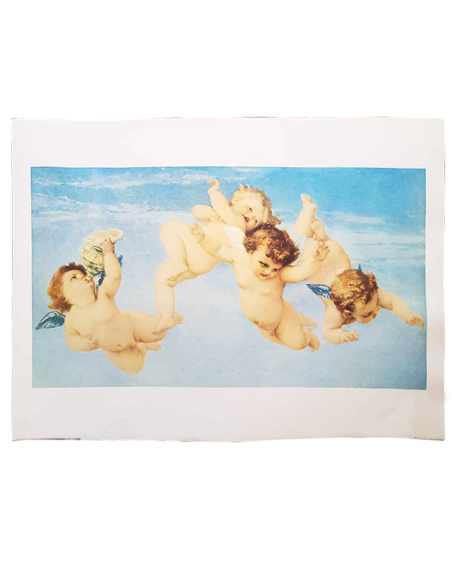 Großes Poster Blauer Himmel mit Putten – Glanzpapier – 100 × 70 cm
