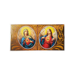 Poster Sacro Cuore di Gesù e Cuore Immacolato di Maria – 78 × 36 cm