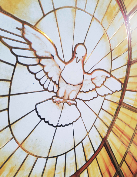 Póster Espíritu Santo – Paloma luminosa – 50 × 70 cm