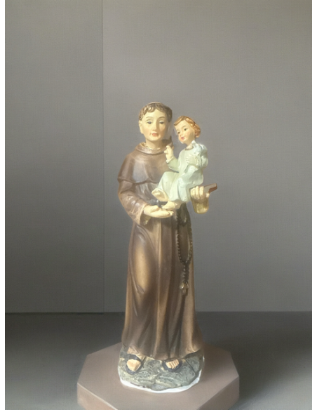 Statue Saint Antoine 13,5 cm – Résine peinte à la main
