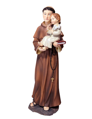 Statue des Heiligen Antonius von Padua aus Harz – 20 cm