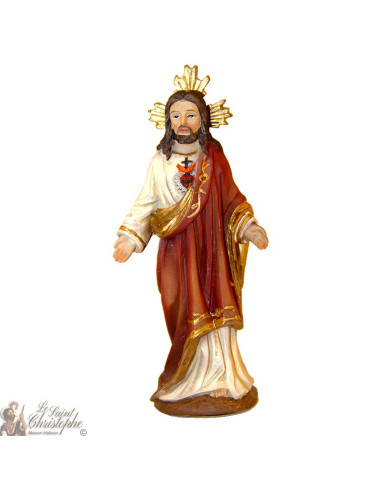 Statue Sacré Coeur de Jésus - 13 cm