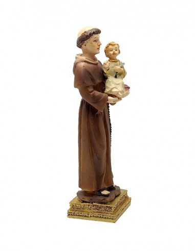 Statue Saint Antoine 10 cm – Résine artisanale peinte main