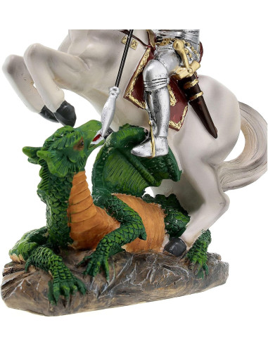 Heiliger Georg zu Pferd besiegt den Drachen – Statue 20 cm