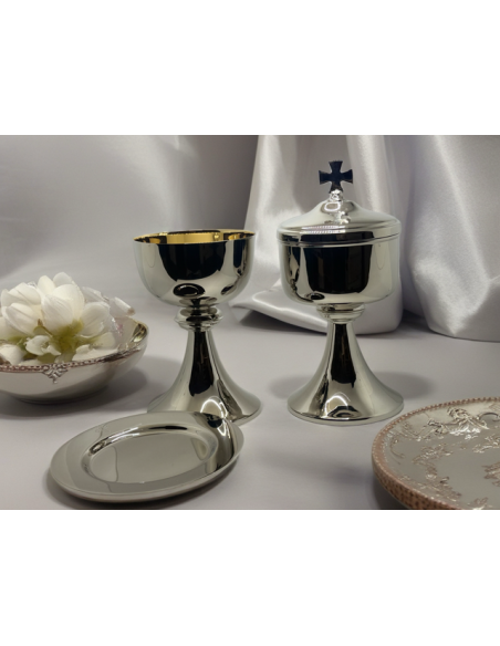 Kelk, Pateen & Ciborium Set in messing – 24K verguld
