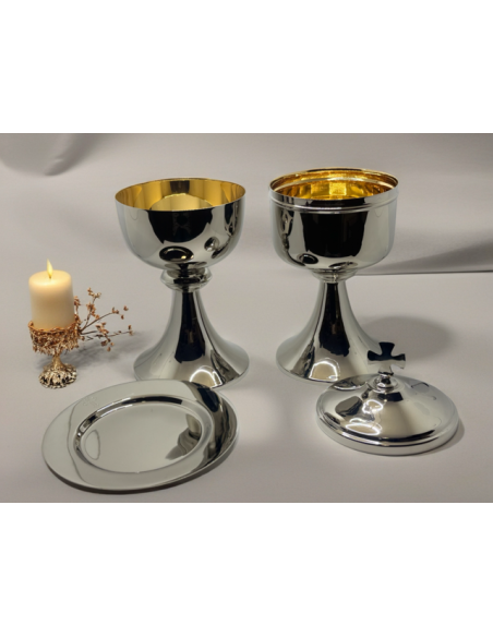 Kelch, Patene & Ziborium Set aus Messing – 24K vergoldet