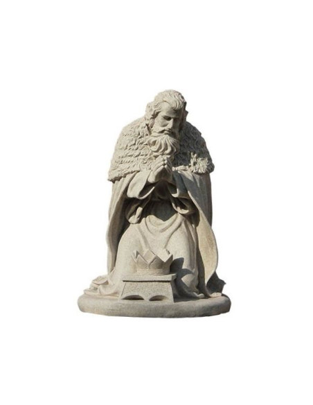 Large Wise King for 80 cm Nativity – Fiberglass Statue with Natural Stone Finish