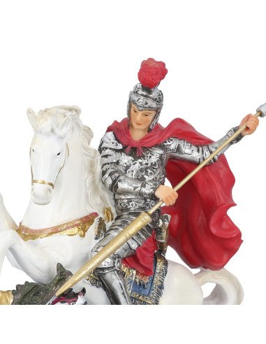 Statue des Heiligen Georgs zu Pferd, der den Drachen besiegt – 30 cm