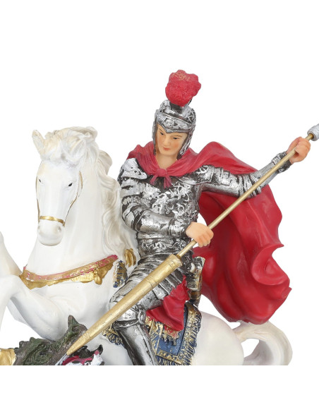 Statue des Heiligen Georgs zu Pferd, der den Drachen besiegt – 30 cm