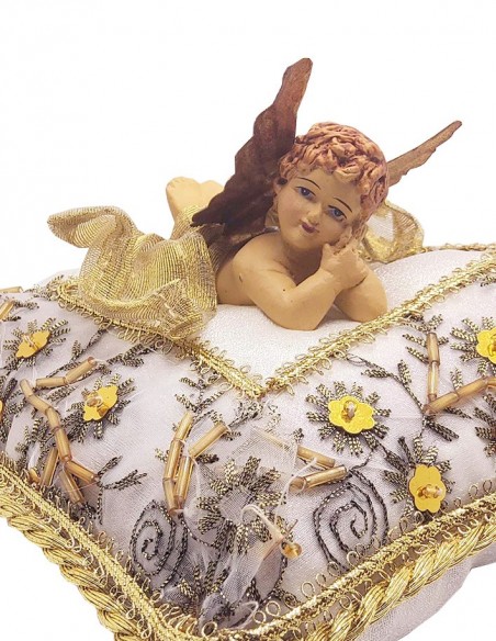 Cuscino Angelo – Decorazione spirituale artigianale | Religieux Saint Christophe