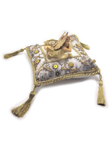 White and gold angel cushion – Handmade in the Philippines