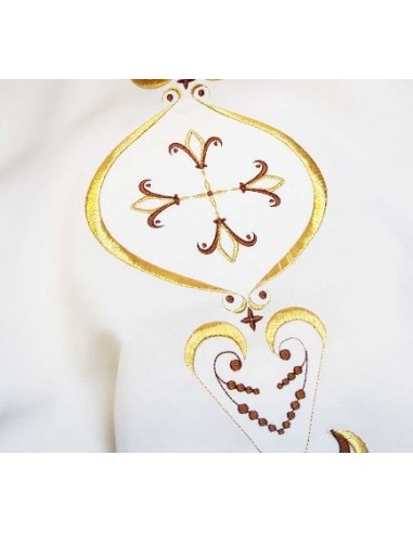 Voile pour lutrin broderie stylisée dorée et brune