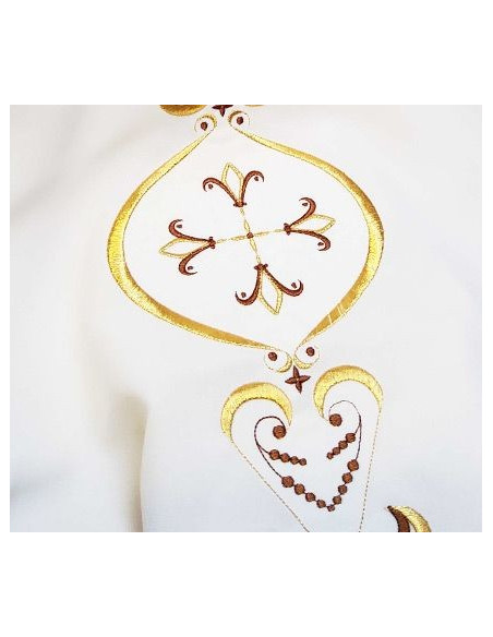 Lessenaar doek – Goud en bruin gestileerd borduursel