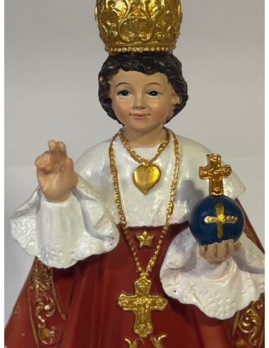 Statue Petit Jésus de Prague – 22 cm – Résine Peinte à la Main