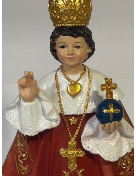 Statue Petit Jésus de Prague – 22 cm – Résine Peinte à la Main