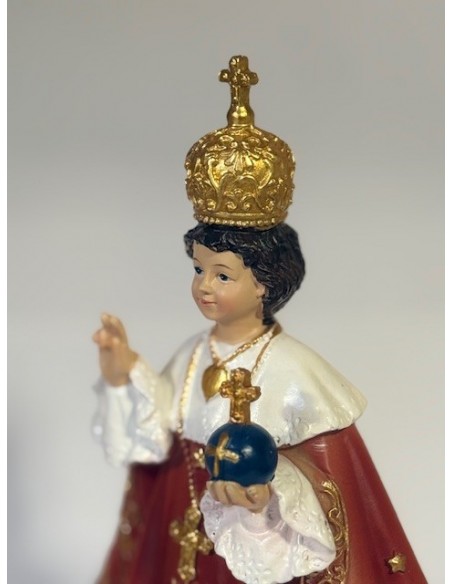 Statue Petit Jésus de Prague – 22 cm – Résine Peinte à la Main