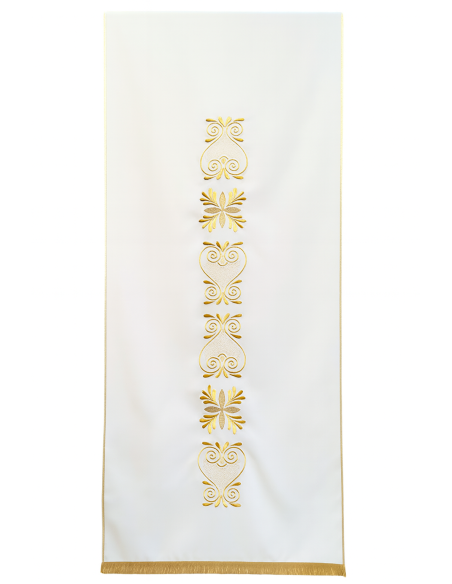 Velo per leggio – Ricamato con bordure floreali dorate al centro