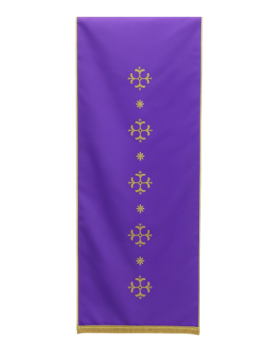 Purple Liturgical Veil with Golden Embroidery