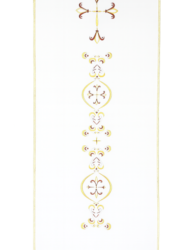 Velo per leggio – Ricamo dorato e marrone stilizzato