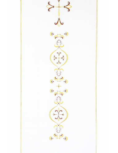 Voile pour lutrin broderie stylisée dorée et brune