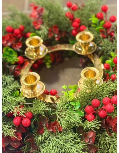 Copper Advent Candle Holder – 4 Table Candle Slots | Elegant and Spiritual