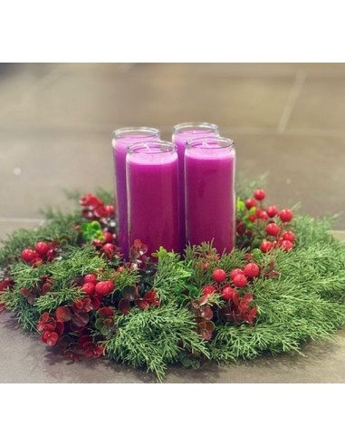 Handgefertigter Weihnachtskranz mit roten Beeren – Ø 44 cm