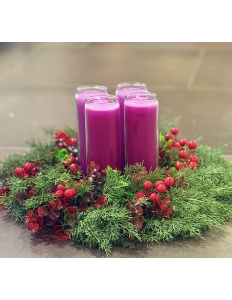 Handgefertigter Weihnachtskranz mit roten Beeren – Ø 44 cm