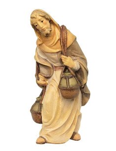 Water carrier shepherd - 10.5 cm wooden figurine